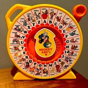 Vintage 1989 Disney Mickey Mouse See N Say Talking Learning Abc's